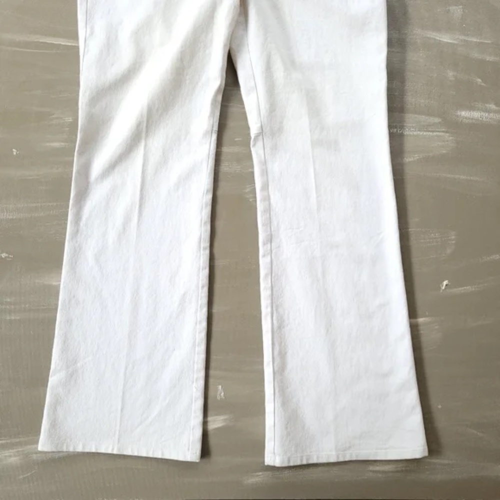 Devon Front Pocket Button fly White Pants - image 8